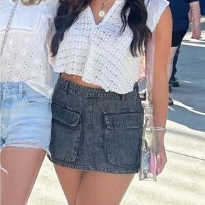 Fancy D Black Jess Cargo skirt